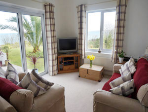 Lounge with sea views at Owls Nest, Carbis Bay