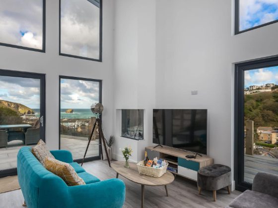 Harbour Heights lounge with high ceilings