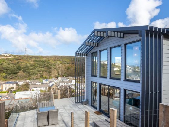 Harbour Heights with glass frontage overlooking Portreath