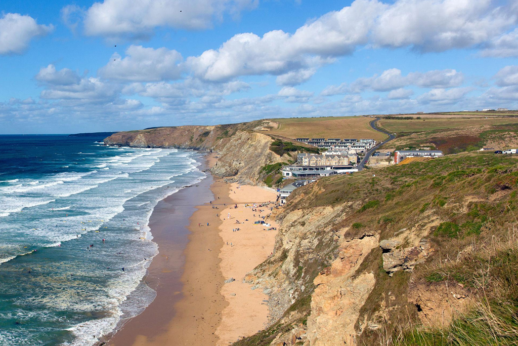 Watergate Bay surfing in Cornwall -  Geograph (CC BY-SA 2.0)
