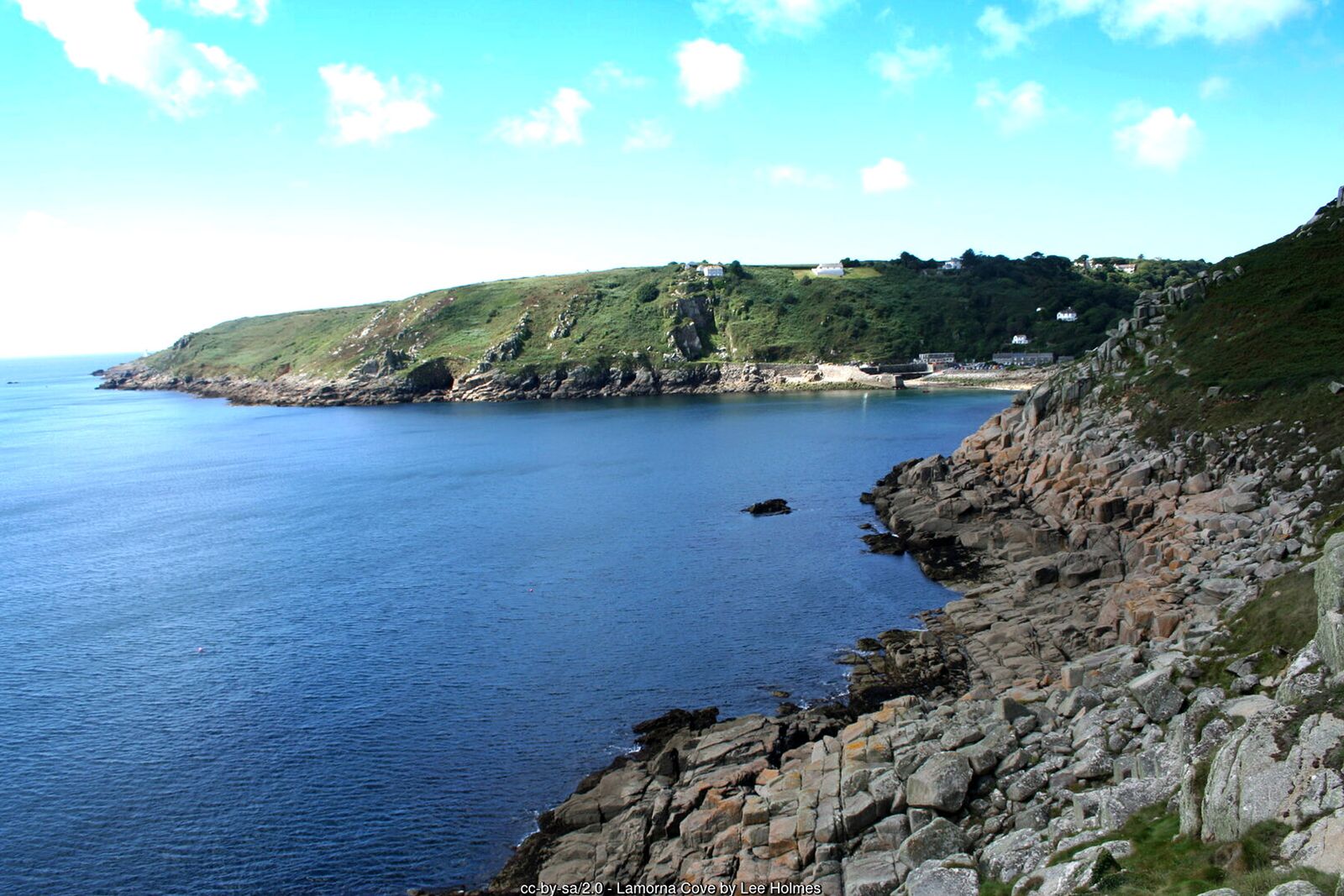 View over Lamorna Cove from the coast path